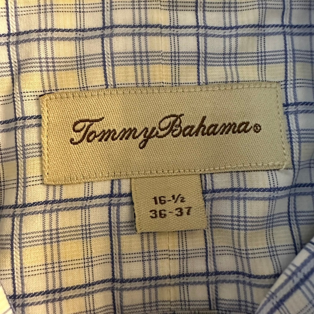 Tommy Bahama Men's Plaid Long Sleeve Button Down Shirt Size 16 - Picture 3 of 8